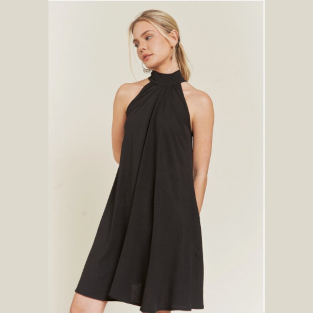 NWT | Jade by Jane Black Halter Mini Dress w/ Pockets – Cocktail Dress